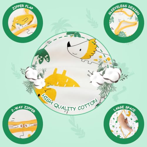 Image of SNOWIE SOFT Baby Swaddles for Newborns,100% Cotton Baby Swaddle Wrap for Newborns Arms Up Sleeping Blanket Zipping Sleeping Bag