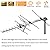 Five Star TV Antenna Indoor/Outdoor Yagi Satellite HD Antenna with up to 200 Mile Range - Attic or Roof Mount TV Antenna, Digital OTA Radio/FM Antenna for 4K 1080P with Mounting Pole
