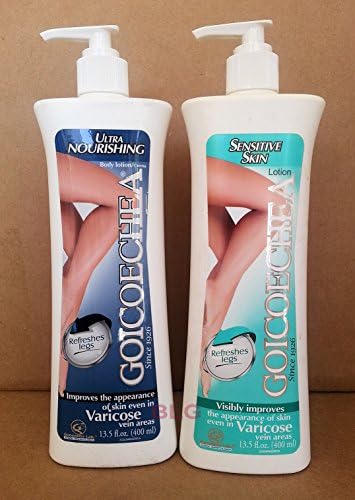 Goicoechea Body Lotion Cream ULTRA NOURISHING & SENSITIVE SKIN Combo. Improves The Appearance Of Skin In Varicose Vein Areas 13.5 oz.. (2 Pack)... HPVagr