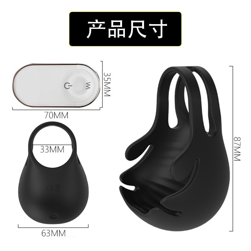 【人気】リモコンの鶏巴環と睾丸の拷問用品の電働の振働器男性成人用品黒色の睾丸のマッサージ器9種の振働モードと鶏巴環の陰茎の自慰性の玩具男性を持ちます K029 - 画像5