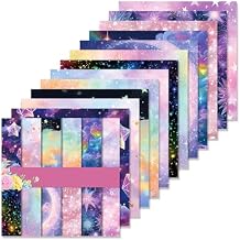 48 Sheets Cosmic Scrapbook Paper 6x6, Single-Sided 12 Dreamy Patterned Designs for Card Making Journaling Planner Scrapbook Collage Paper Materials Supplies