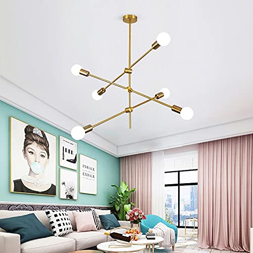 Éclairage de Spoutnik Moderne Laiton Lustre Pendentif E27 Milieu du Siècle - 4