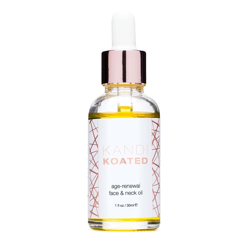 Óleo facial e para pescoço Kandi Koated com jojoba, vitamina C, chá verde e extrato de café – 30 mL