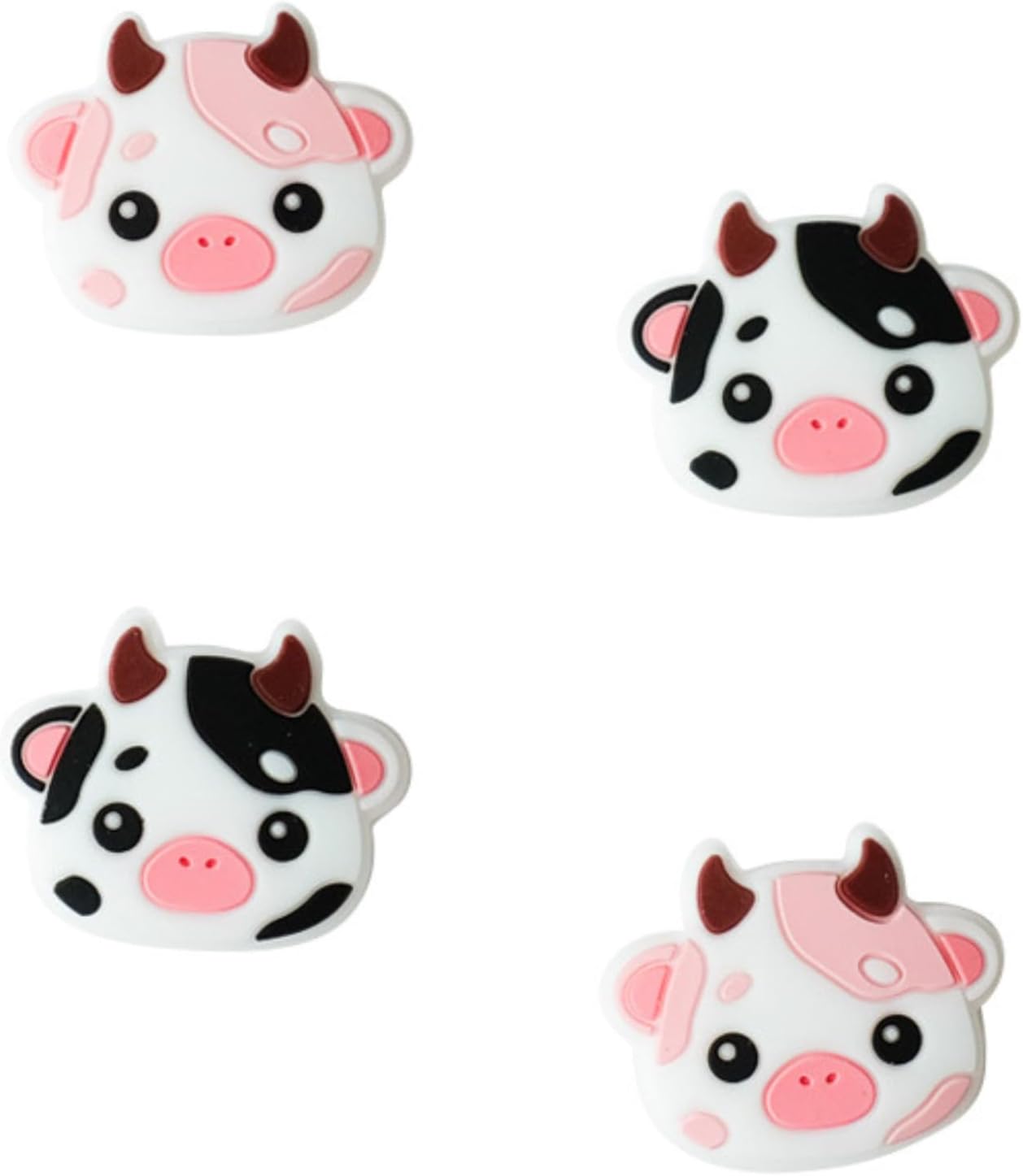 StickieTech Switch Joycon Thumb Grip Caps, Soft Cute Silicone Joystick Cover Compatible with Nintendo Switch/OLED/Switch Lite, Analog Stick Grips Button Covers, 4PC Set (Pink & Black)