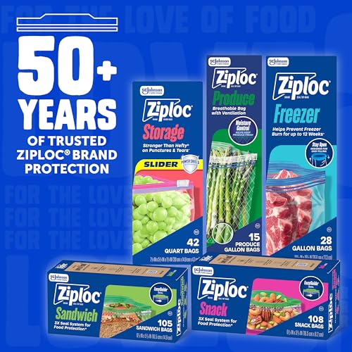Ziploc Quart Food Storage Freezer Bags, Stand-Up Bottom, Easy to Fill, 24 Count - image 7