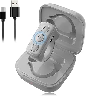 Remote Scrolling Ring for TikTok, Page Turner Clicker for Kindle App, Bluetooth Scroller Ring for TIK Tok, Wireless Camera Video Recording Remote for iPhone iPad Android Tablets -Grey