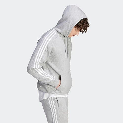 Miniatura 6 de adidas Sudadera con capucha Essentials Fleece con 3 rayas para hombre