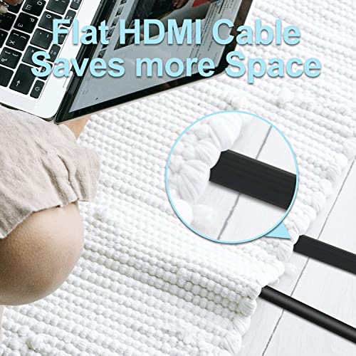 Cable HDMI 2.0 plano compatible con 4K y Ethernet para conectar consolas a 50 pies 6