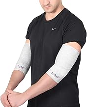 AccuSure Pair of Bamboo Yarn 4 Way Stretchable Bi-Layered Construction Compression Support Gym, Sports, Running, Hikking, Travelling,Outdoor For Men & Women, golferselbow
