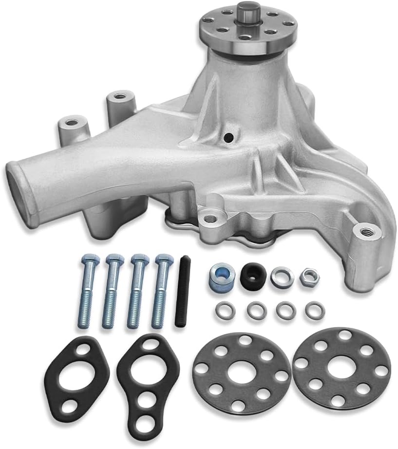 Long Water Pump For Chevy SBC 283 327 350 383 400 1958-1985 Satin Aluminum Mechanical