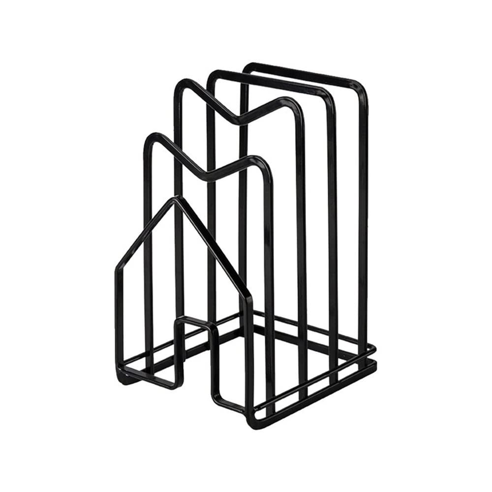 Snijplank rek voor aanrecht - Pot deksel opslag organizer, keuken aanrecht plaat rek met houten basis voor platen, dienbladen, pannen