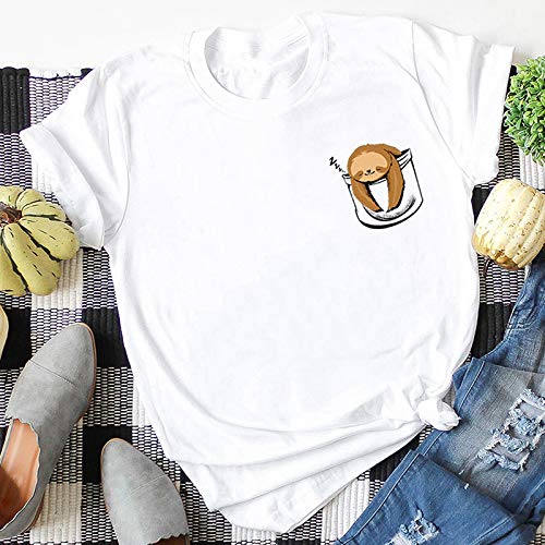 Fashion Women Slogan T-shirt Short Sleeves O Neck Monkey Print Plus Size Cotton Cool Tees Casual Tops Weisy