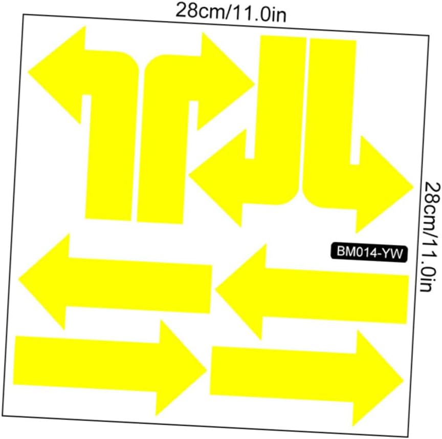 Yellow Arrow Directional Floor Stickers, 2 Sheets PVC Safety Markers