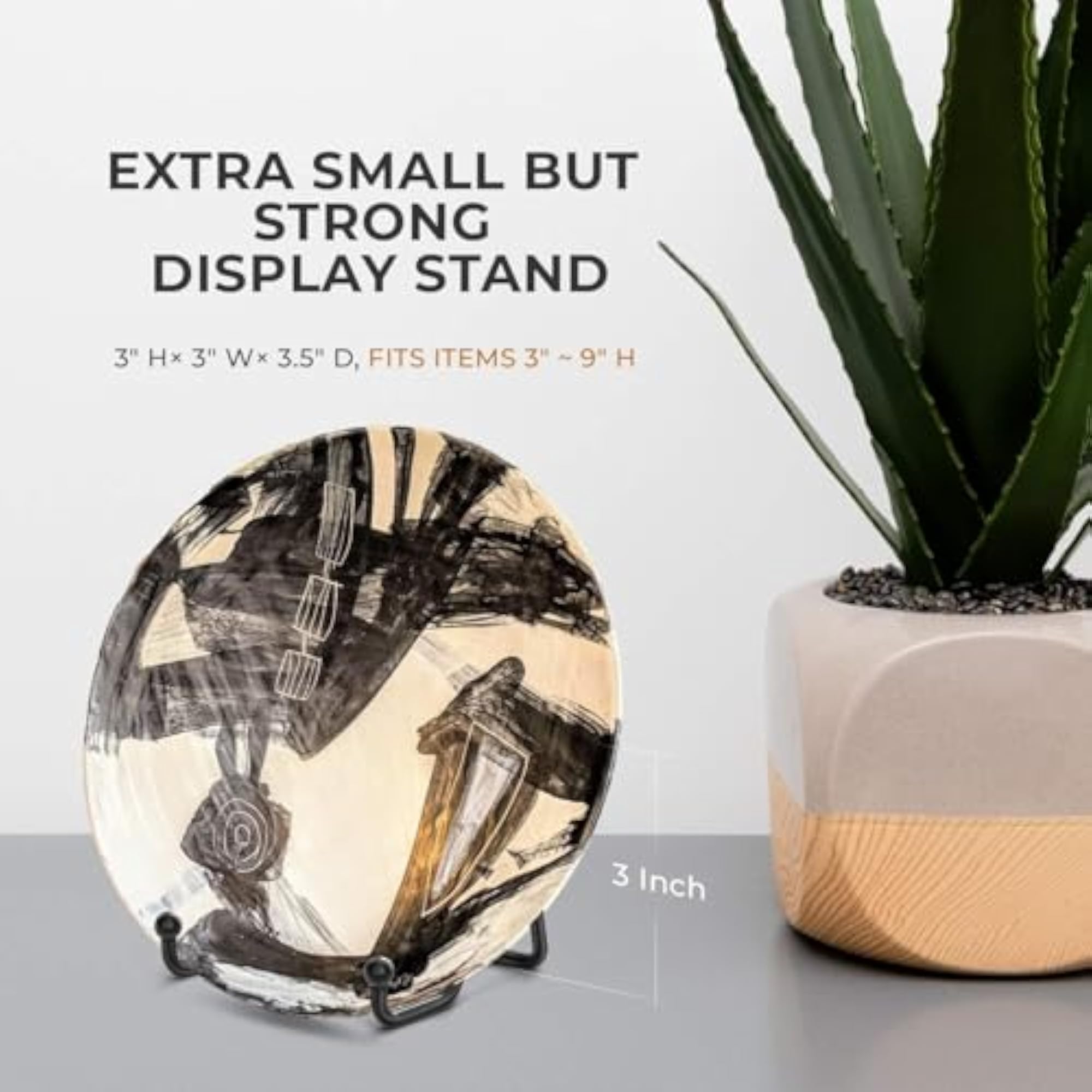 Plate Stands/Holder for Display, 8 Inch, Metal Frame