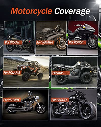 Motorcycle Diagnostic Scan Tool, Obdprog Moto 100 Full System Scanner For Harley Honda Yamaha Victory Indian Polaris Brp, Engine Abs Tpms Auto Scan Code Reader, Oil Light Reset, 5.0 Touch Screen #TOP3