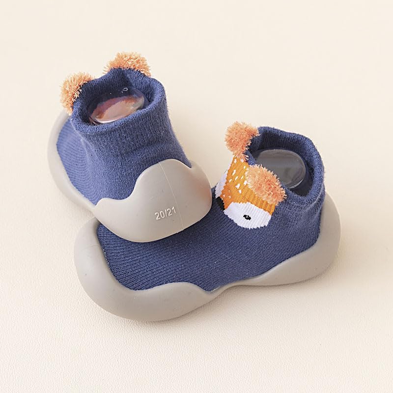 2 Pairs Baby Sock Shoes Toddler Infant Non Slip Soft Rubber Sole Slippers First Walking Shoes for Baby Boys Girls - Image 6