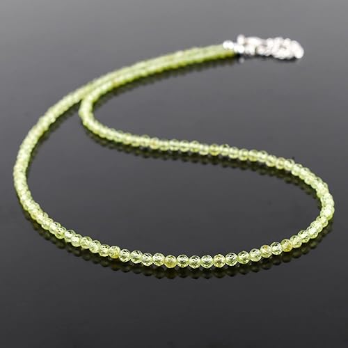 Miniatura 265 de Natural Moonstone Gemstones Choker Necklace, Faceted Rounds Beads, Silver Plated Jewelry, Healing Crystals, Birthday, Handamde, Minimalist, Women