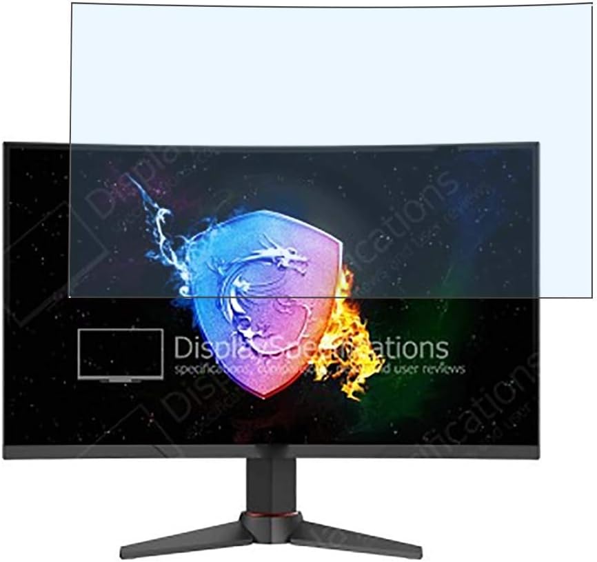 2 Pack Anti Blue Light Screen Protector Film, Compatible with MSI Optix MAG271VCR MAG270VC2 27" Display Monitor TPU Guard （ Not Tempered Glass Protectors ）