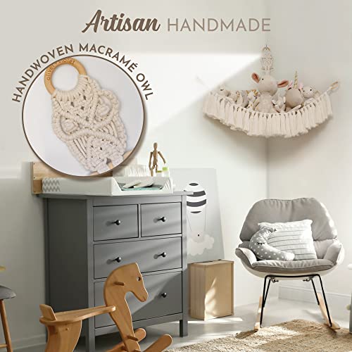 Macrame Stuffed Animal Hammock - Wall Hanging Toy Net With Hand-Made Tassels - Plushie Storage Organizer - Boho/Bohemian Nursery, Kids Room, Playroom & Home Decor. #TOP6