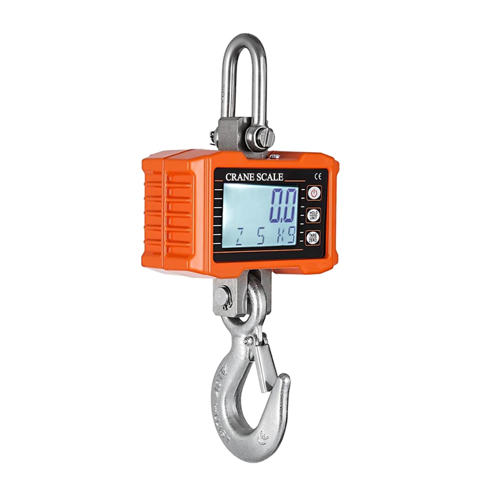 1000kg/ 2204lbs Bilancia sospesa digitale for gru portatile for impieghi gravosi Retroilluminazione LCD a gancio industriale Cambio unità/Blocco dati,Multifunzione(Noir)