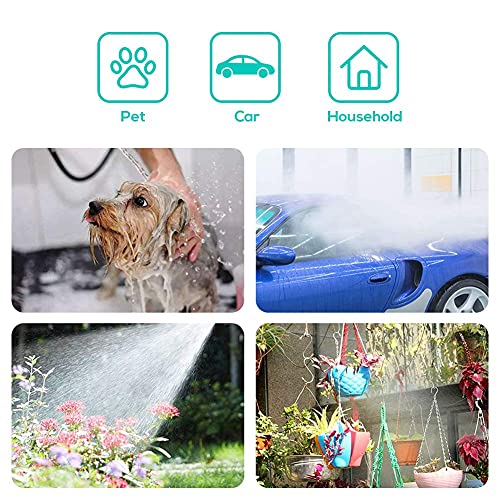 Vue Retractable Garden Hose Reel, 50 Ft Portable Garden Hose With 6-Function Spray Nozzle For Watering Flowers, Car Washing, Cleaning, Showering Pets (Blue) #TOP5