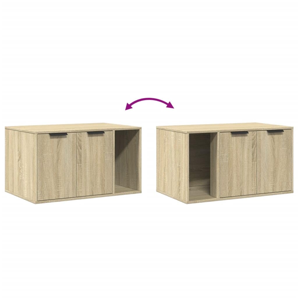 vidaXL Recinto Lettiera Gatti Rovere Sonoma 80x50x45 cm in Truciolato