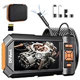 【2024登場& 5インチIPSスクリーン 】 DPduct ファイバースコープ デュアルレンズ 7.9MM超薄型 内視鏡カメラ 1080P 5インチ大画面モニター搭載 9LEDライト付き IP67防水 配管カメラ 5mケーブル 適用する管内観察/車修理保養/排水口/設備の点検 - 32Gカード内蔵