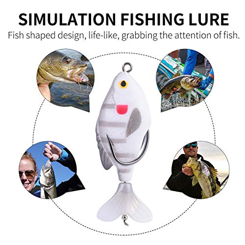ABOOFAN 1Pc Simulação Isca Isca macia de água do mar Iscas de pesca de água doce