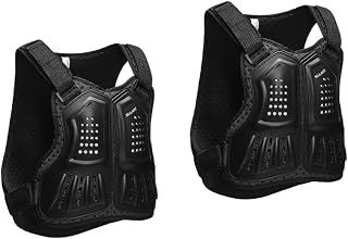 Kisangel 2Pcs Motocicleta Para Crianças Regata Atlética Crianças Bicicleta Meninos Colete Armadura Colete Para Meninos Crianças Motocicleta Equipamento De Proteção Colete De Proteção