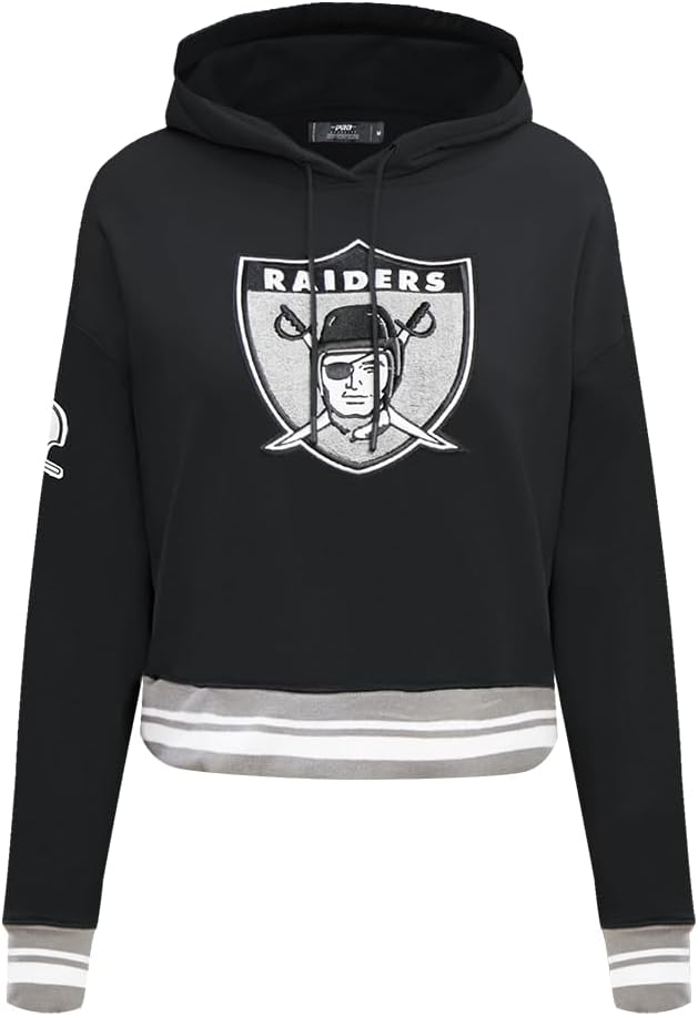 Pro Standard Womens NFL Retro Classics Brushed Back French Terry Cropped Pullover Hoodie