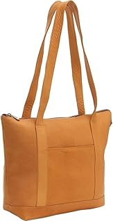 Leather Double Strap Small Pocket Tote – Premium Full-Grain Colombian Vaquetta Cowhide Leather Tote Bag