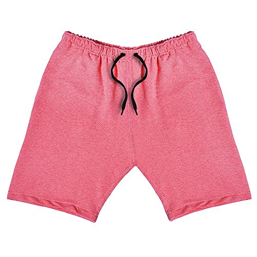 KIT 3 Bermudas Moletom Masculino Color Conforto Academia - Preto/Rosa/Cinza - G