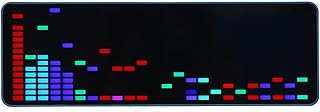 LiebeWH LED Audio Visualizer Spectrum Analyzer Display 16x24 RGB 1624 Segment Rhythm Equalizer Home Audio 20 Dynamic and 7 Color Effects HU-008B Blue