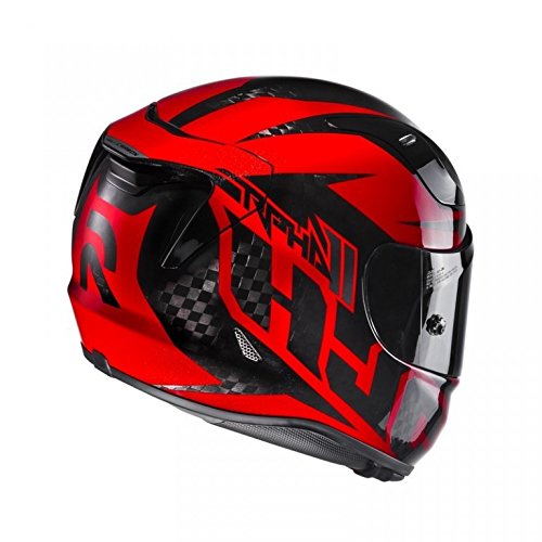 HJC RPHA 11 CARBON LOWIN MC1 Motorcycle Helmet, Black/Red, Size L