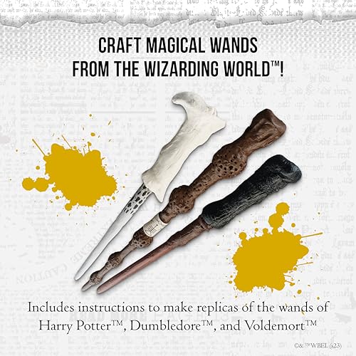 Harry Potter Magic Wands Craft Kit from Thames & Kosmos | Make Replicas of Harry, Dumbledore & Voldemort’s Wands Using Wood, Clay & Paint, Ideal for Fans Ages 8+, Great DIY Activity Gift for All Ages - image 4
