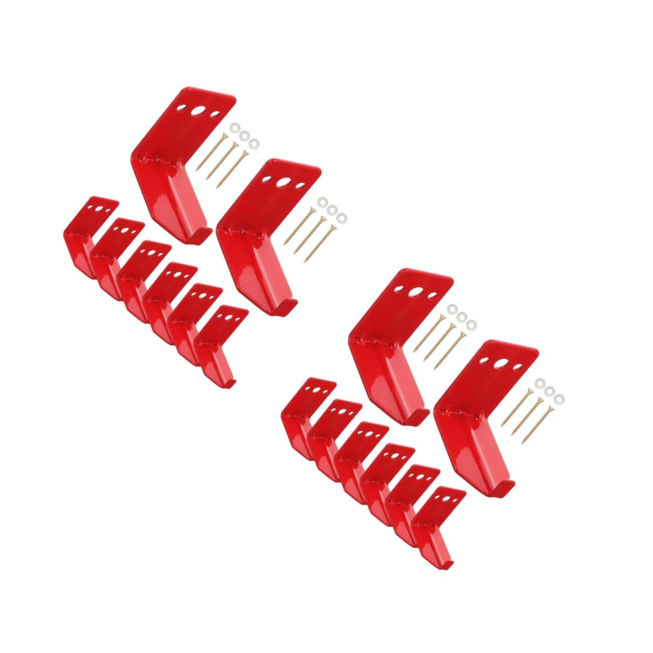 Operitacx 2 Juegos soporte extintor colgador de extintor retenedor de extintor accesorios interior forma estante soporte para extintor kit de montaje de extintor de incendios planchar rojo
