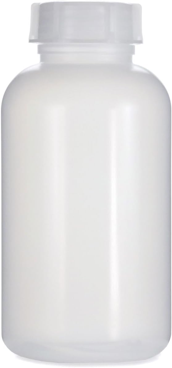 Octopus 2000 ml Wide Neck LDPE Bottle with Screw Cap - Empty 2 Litre Chemistry/Laboratory Bottle for Storage in Lab, Kitchen or Hobby