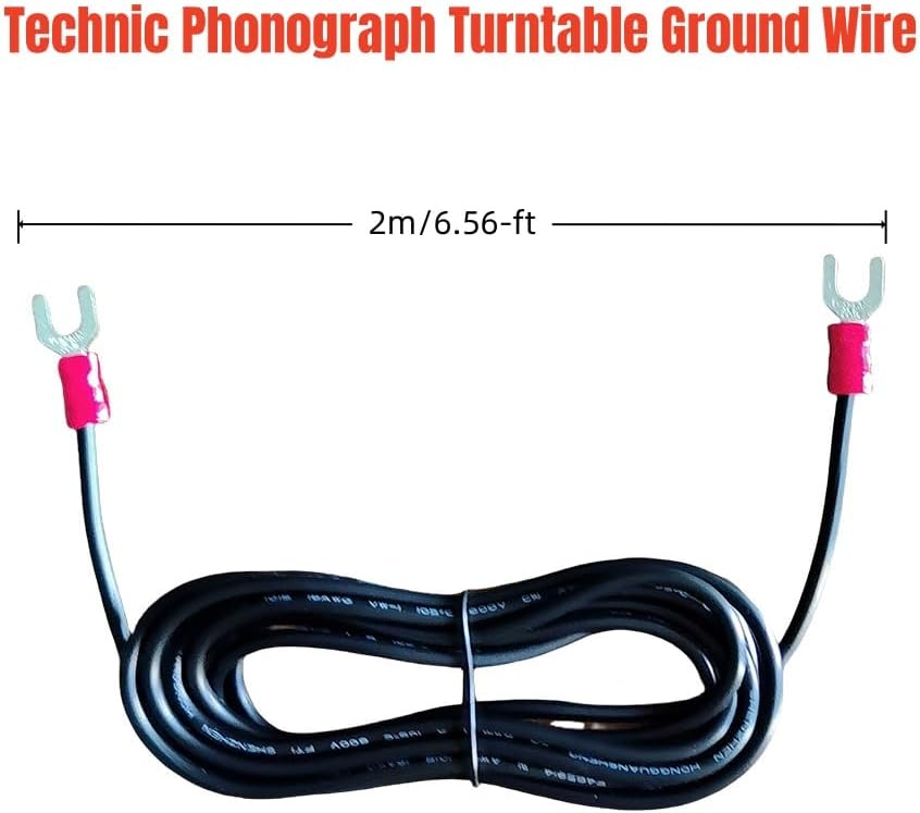 6.56-ft Technic Phonograph Turntable Ground Wire for Magnetic Cartridge Turntables, Cartridge Ground Cable (1 Pack) image 3