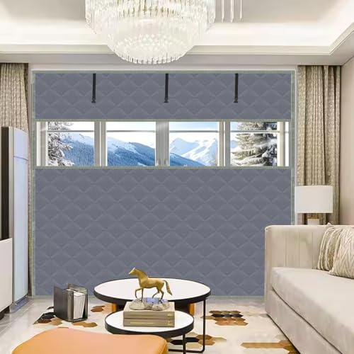 Window Insulation Kit for Winter 75'' x 79'' Visible Thermal Window Insulations Reusable Oxford Cloth Cotton Layer Thermal Window Cover Insulated Window Cover Warm Waterproof Attic Insulation Cover by Precizex - Image 6
