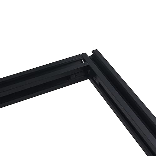 Miniatura 4 de 2 piezas de 31.496in ranura en V 2040 extrusión de aluminio negro estándar europeo anodizado para impresora 3D CNC DIY y fabricación de soportes