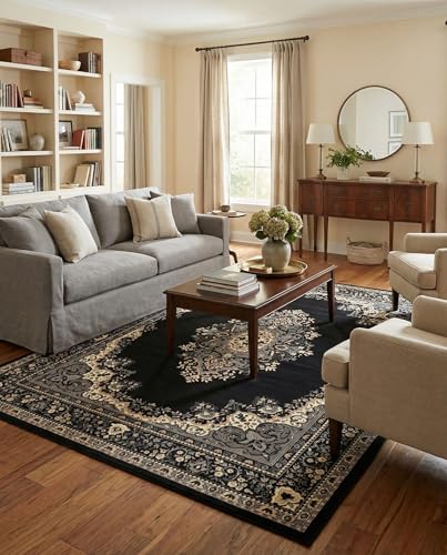 Rugs.com Amaya Collection Rug – 9' x 12' Black Medium