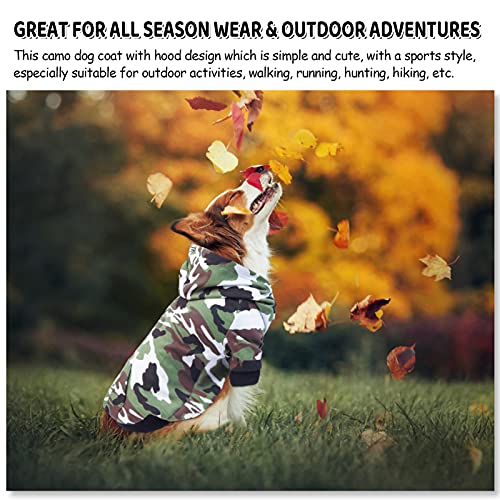 Aofitee Camo Dog Hoodie Coat Warm Dog Shirts Vest, Camouflage Pet T-Shirt Sweatshirts With Pocket, Cozy Puppy Pollover Pajamas Dog Cold Weather Clothes Apparel For Small Medium And Large Dog #TOP5