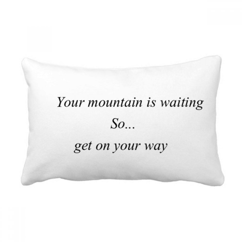 Get On Your Way To Mountain Throw Pillow Lumbar Insert Cushion Cover Home Decoration