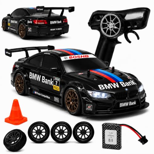 Image of Nextronix 40 km /h High-Speed 1:16 Scale 4WD RC Drift Car | 2.4GHz Remote Control Racing Car with LED Lights & Rechargeable Battery | Stealth Black Edition