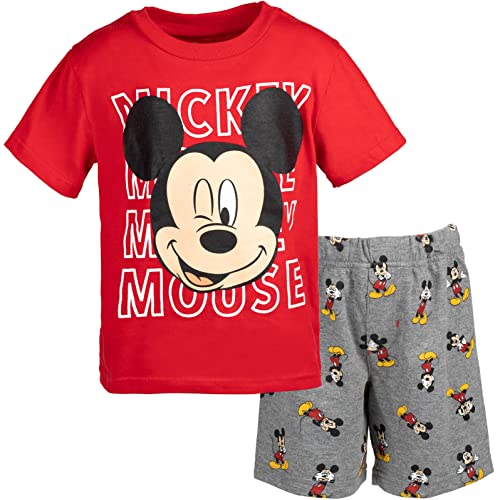 T-shirt Mickey Mouse Disney et short en molleton rouge pour garçon 7-8 ans