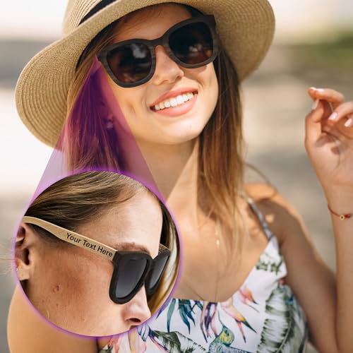 Custom Engraved Wood Polarized Sunglasses - Premium Personalized Wooden Gifts for Wedding Party, Groomsmen, Bridesmaid2