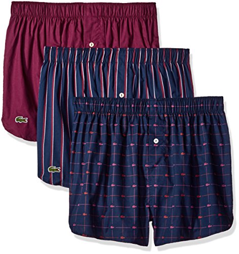 Lacoste Men's Authentics 3-Pack Signature Boxer