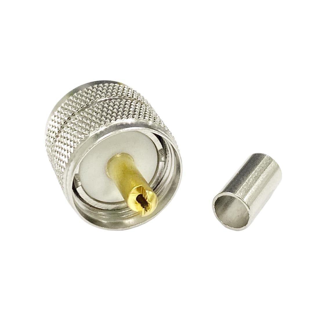 Bcomfy Men's Type2 1Pc Uhf Pl259 So239 Fe Jack Rf Coax Connector For Rg316 Rg174 Rg58 Cable Welding Terminal New(Type2)