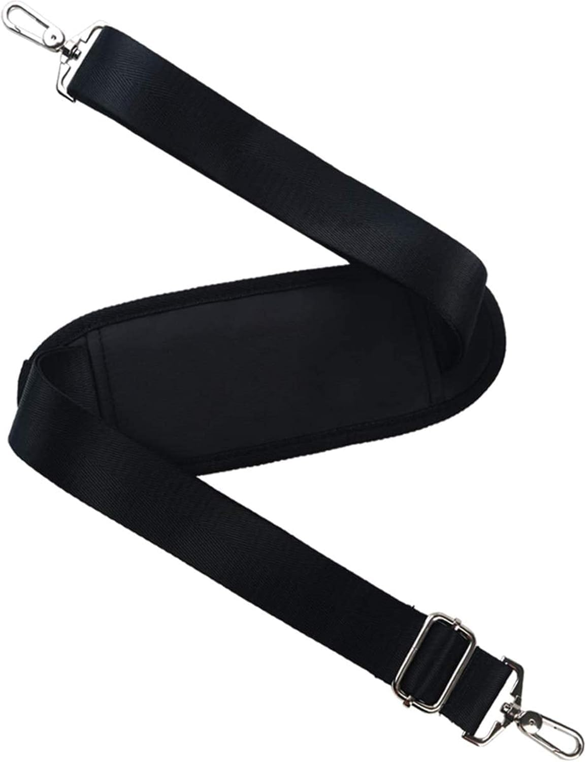 SHOPEE 59" Shoulder Strap Universal Replacement Adjustable Bag Straps with Metal Swivel Hooks Non-Slip Pad Bag Strap for Laptop, Camera, Duffle, Sports, Travel, Messenger Bags/Crossbody Bag (Black)-picture-24