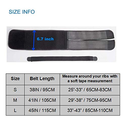 Solmyr Broken Rib Brace, Rib And Chest Binder Belt For Men And Women, Rib Cage Protector Wrap Rib Belt For Sore Or Bruised Ribs Support, Broken Sternum, Dislocated Ribs Protection, Pulled Muscle Pain #TOP5